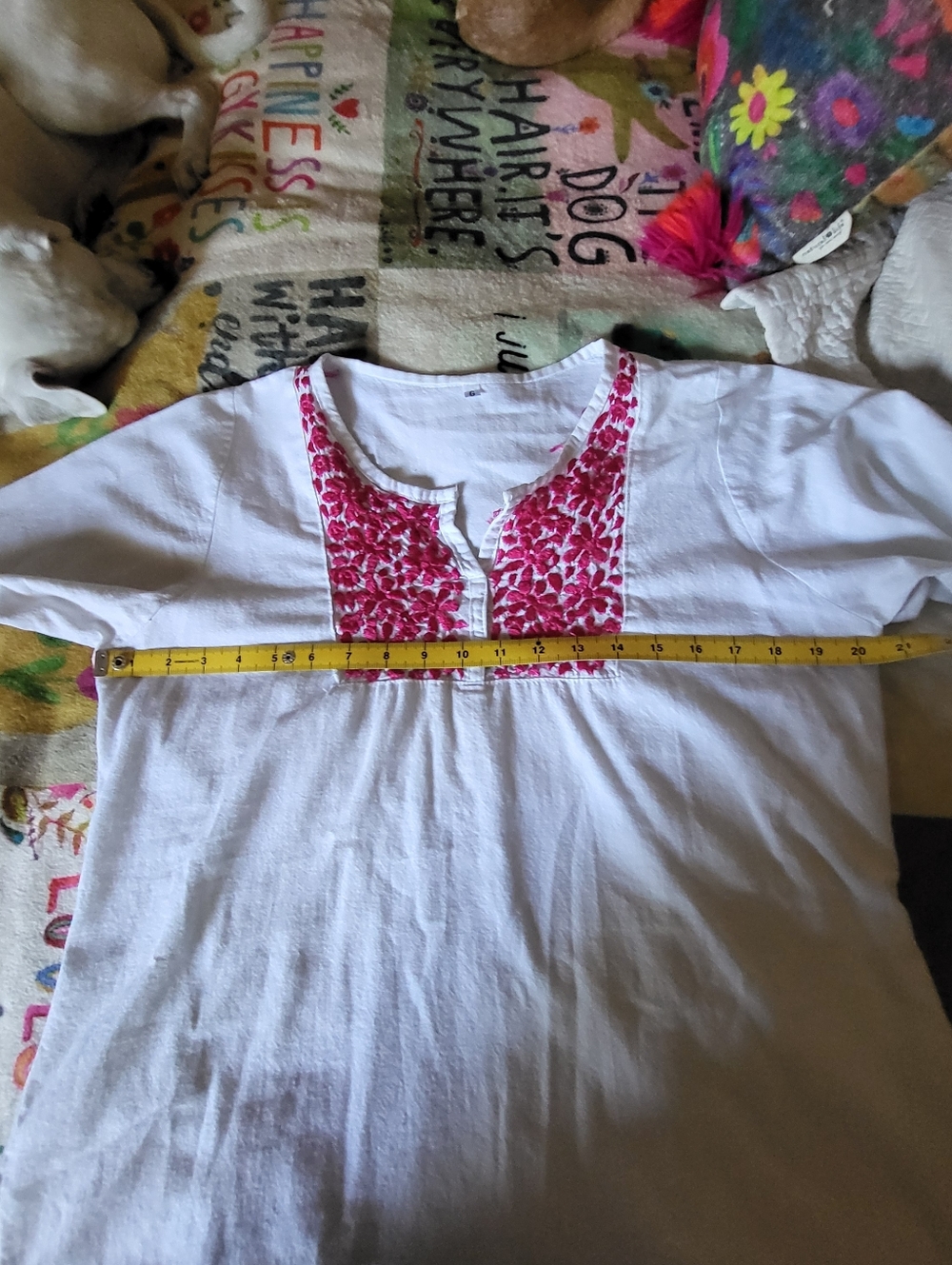 Traditional Mexican Embroidered Cotton Top - Picture 8 of 14